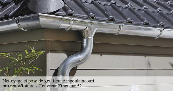 Nettoyage et pose de gouttière  aingoulaincourt-52230 pro renov'toiture - Couvreur Zingueur 52